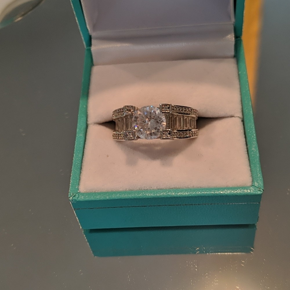 White Sapphire Engagement ring